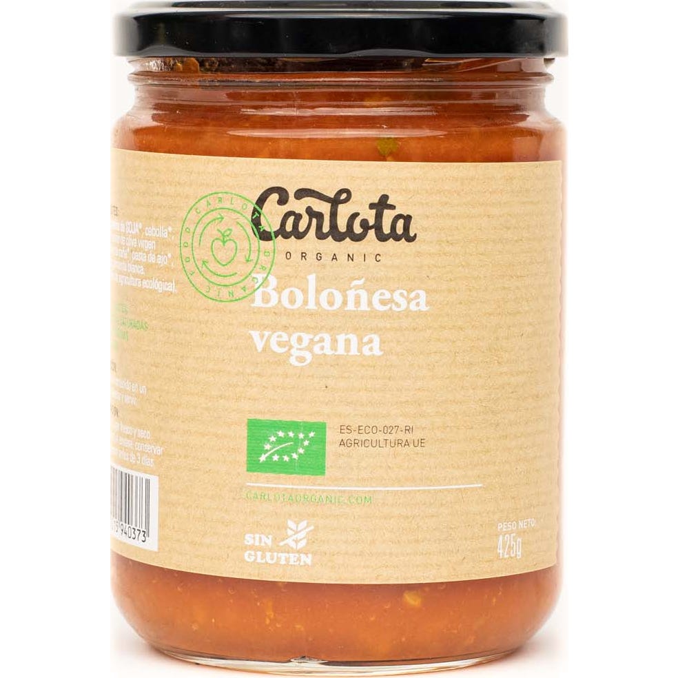 Carlota Organic Boloñesa Vegana 425g