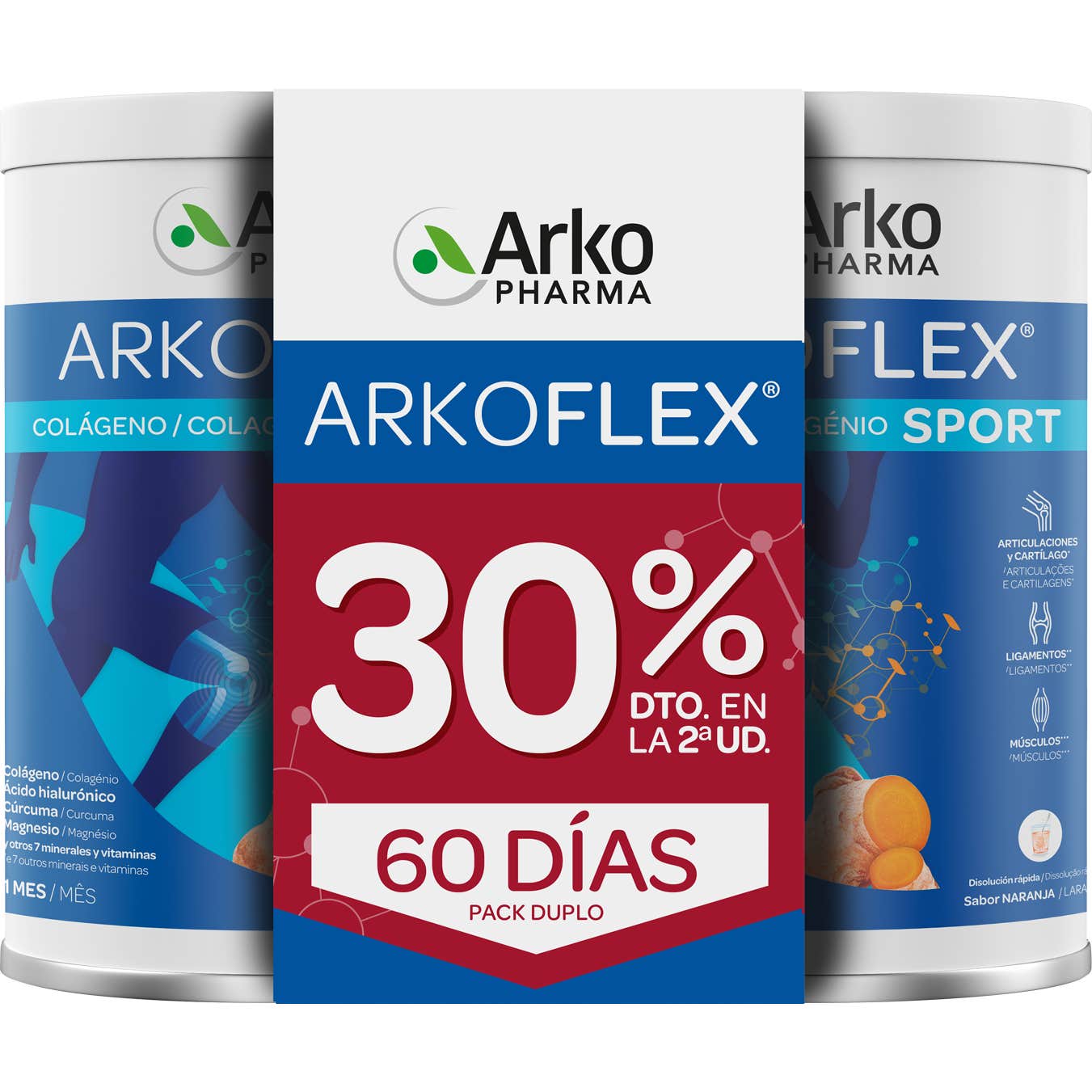 Arkopharma Arkoflex Colágeno Sport Sabor Naranja 2x390g
