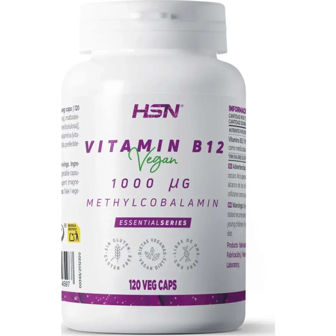 Hsn Vitamina B12 Metilcobalamina 1000Mcg 120Vcaps