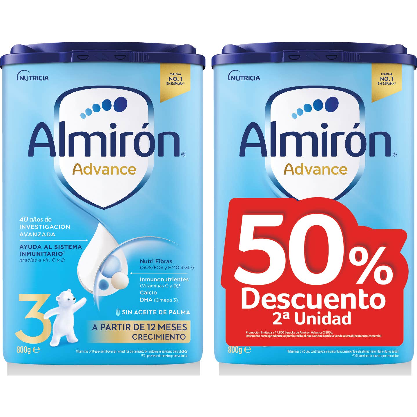 Almirón Advance 3 Leche de Crecimiento 2x800gr