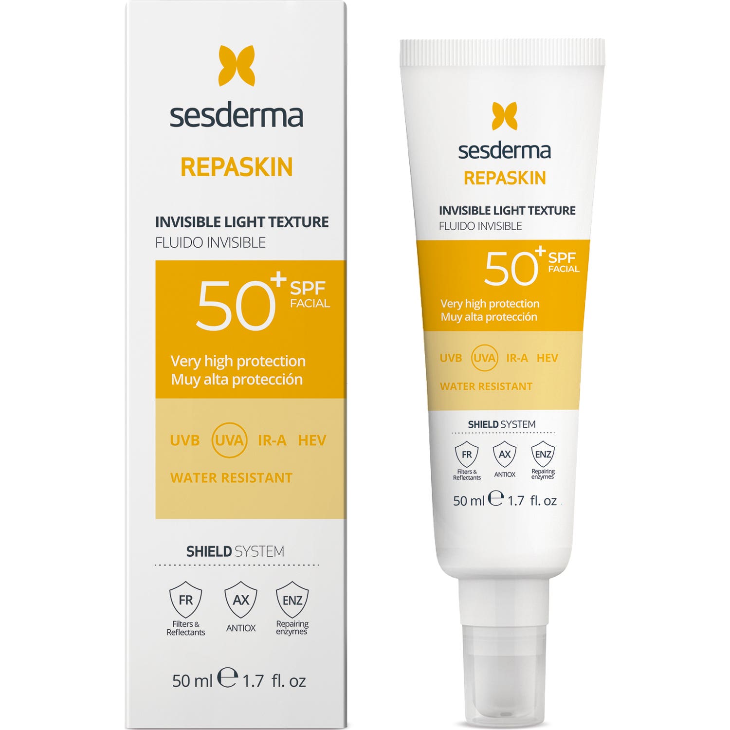 Sesderma Repaskin Fotoprotector Facial Fluido Invisible SPF50+ 50ml