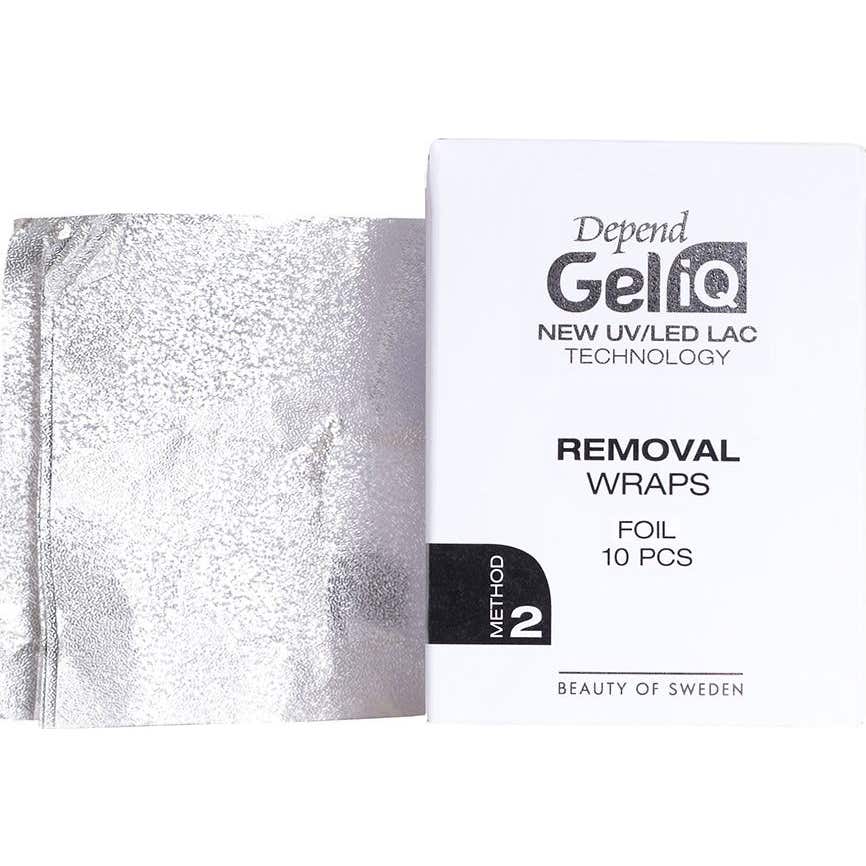 Depend gel Iq Removal Wraps Foil Method 2 Quitaesmaltes 10 uds