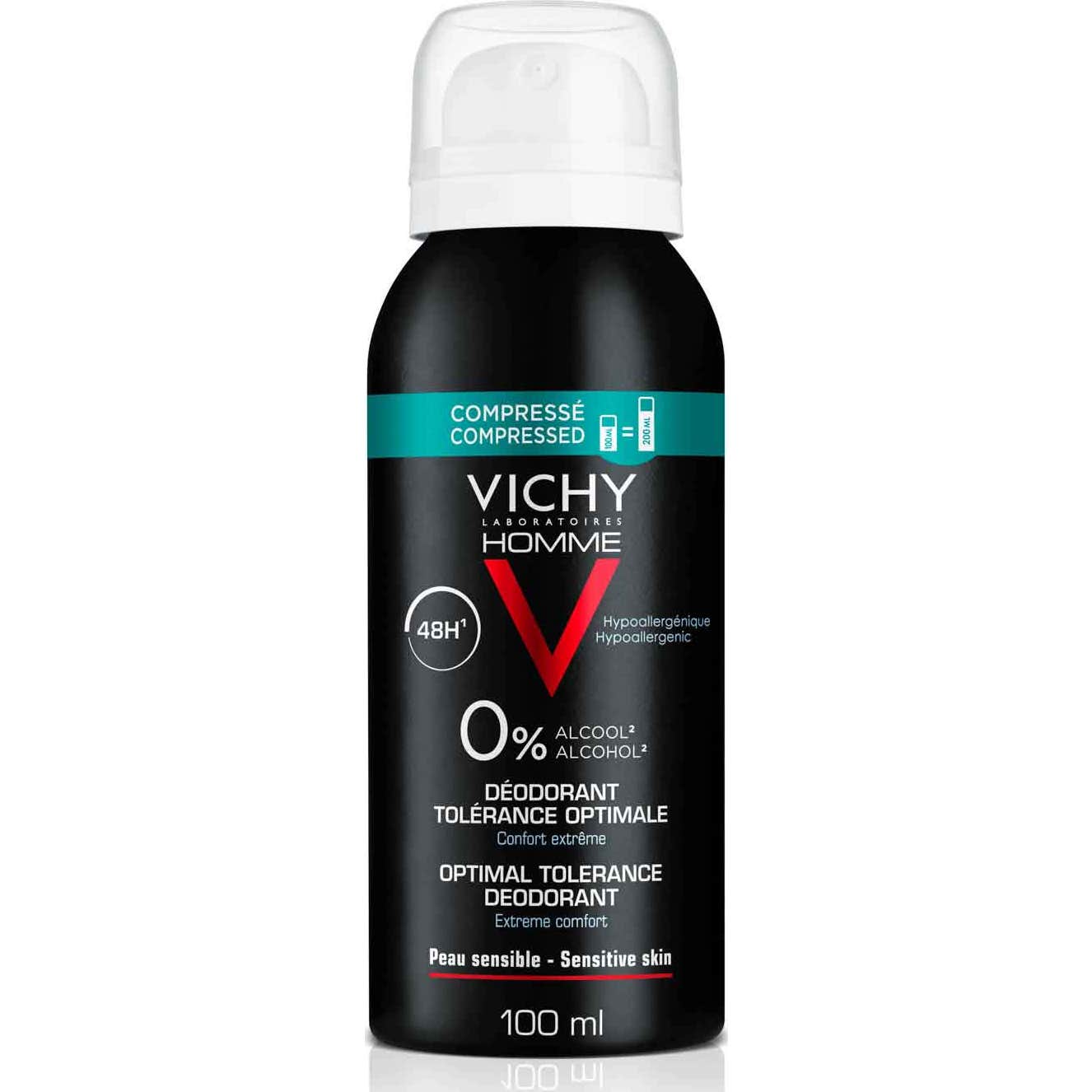 Vichy Homme Desodorante Tolerancia Óptima 48h Spray Comprimido 100ml