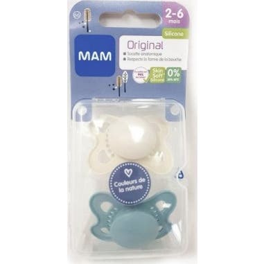 MAM Original Chupete Silicona 2-6 M Nature 2 uds