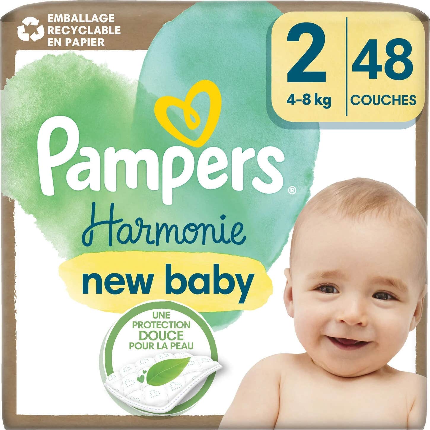 Pampers Harmonie Pañales T2 4-8kg 48uds