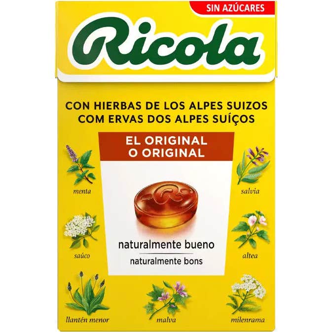 Ricola hierbas suizas caramelos sin azúcar 50g