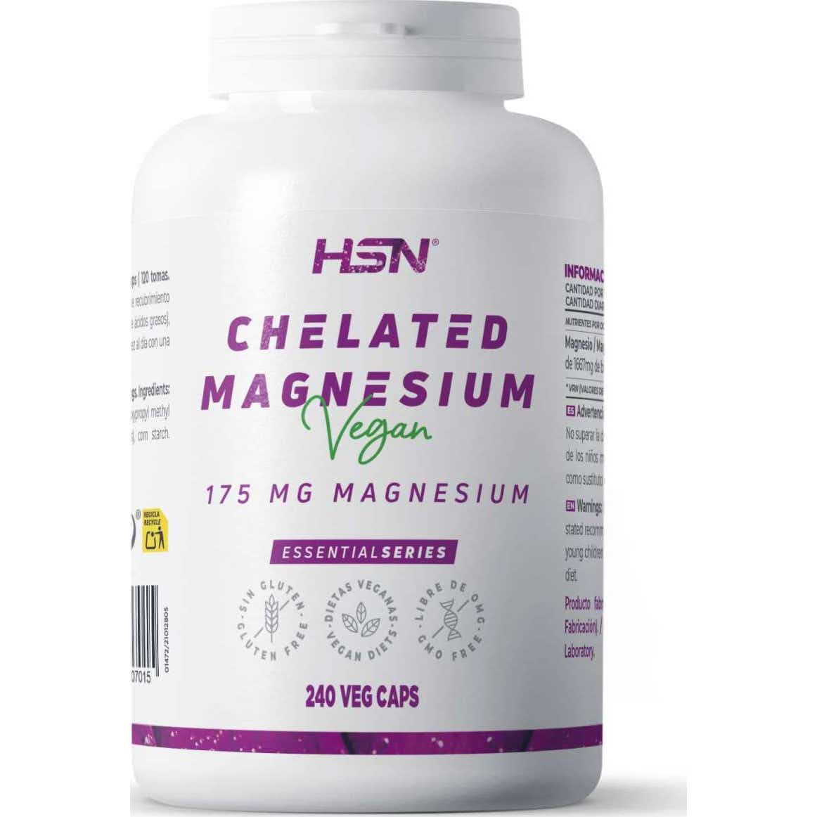 HSN Bisglicinato de Magnesio 175mg Magnesio 240vcaps