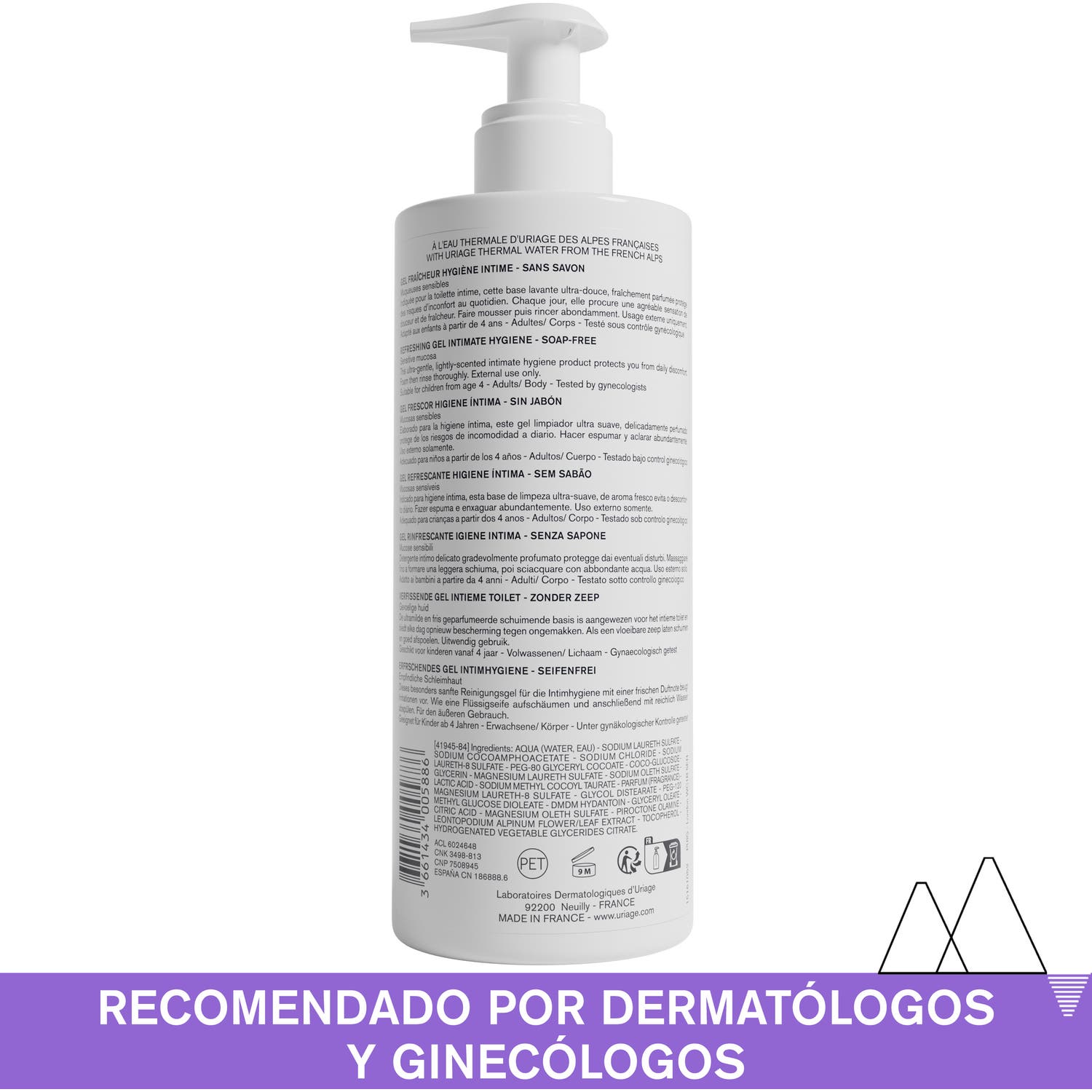 Uriage Gyn-Phy Gel Refrescante Higiene Íntima 500ml Uriage Gyn-Phy Gel Refrescante Higiene Íntima 500ml