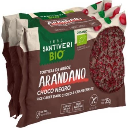 Santiveri Tortitas de Arroz y Arándanos con Choco Negro 3x35g