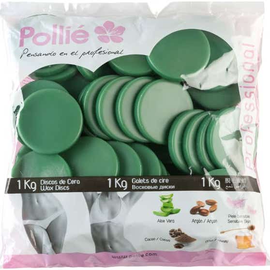 Eurostil Pollié Discos Cera Caliente Aloe Vera 1000 g