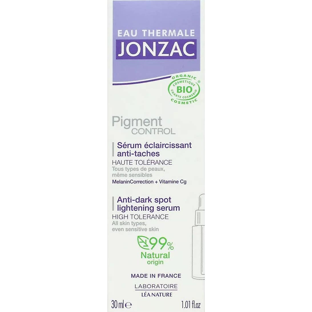 Jonzac Eau Thermale Sérum Aclarante Antimanchas Bio 30ml