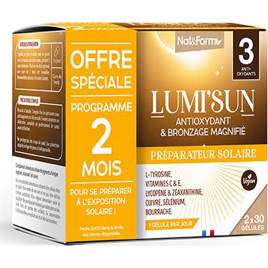 Nat&Form Pack Lumisun Preparador Solar 2x30 Perlas