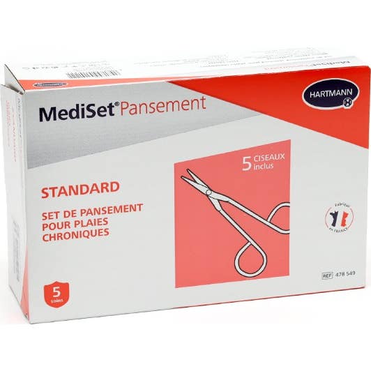 Mediset Set 2 Pares de Tijeras + Standard Heridas Crónicas 5 uts