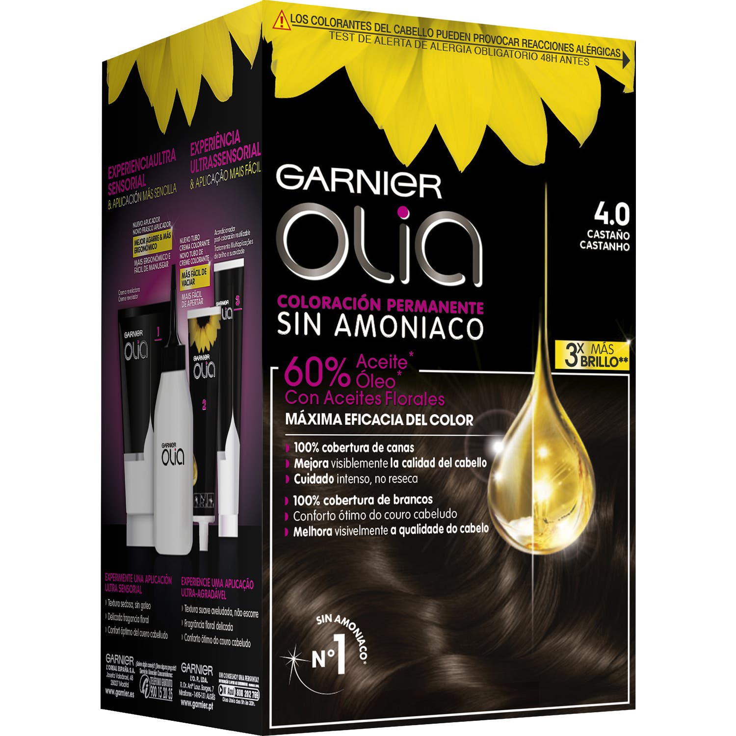 Garnier Olia Coloración Permanente N°4.0 Castaño