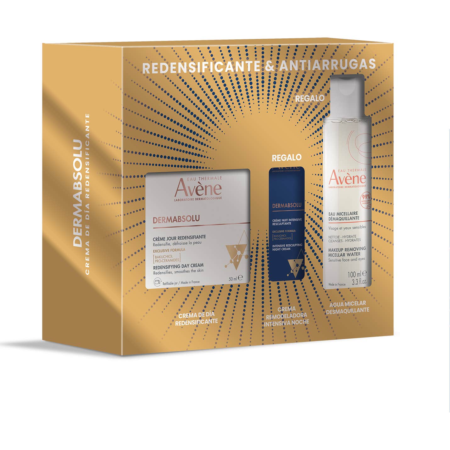 Avène Pack Dermabsolu Crema Día 50ml + Crema Noche 10ml + Agua Micelar 100ml