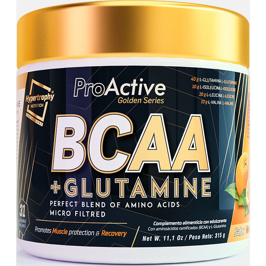 Hypertrophy Nutrition Bcaa+ Glutamina Naranja 315g