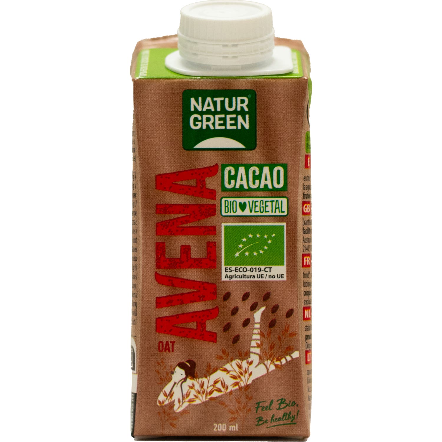 Naturgreen Bebida Ecológica de Avena y Cacao 200ml