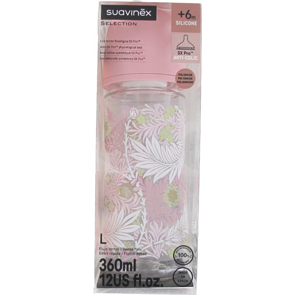 Suavinex Selection Biberón Poetry Poliamida SX Pro Flujo L 360 ml