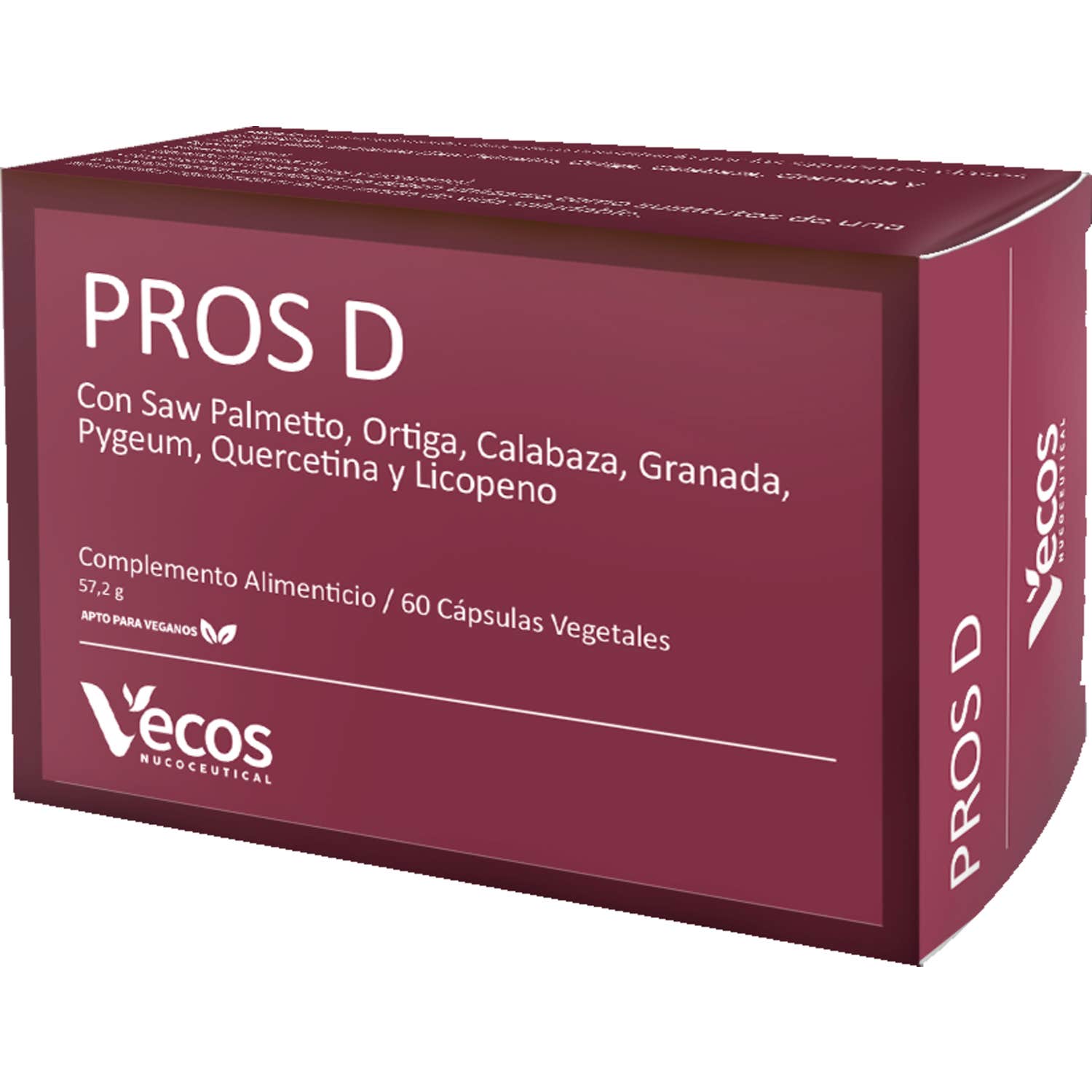 Vecos 10 X Pros D Próstata 60 Cápsulas Vegetales - Imagen 3