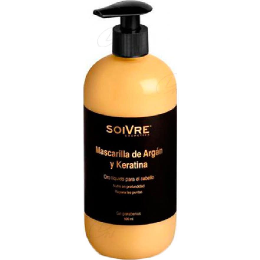Soivre mascarilla capilar nutritiva aceite de argán y keratina 500ml