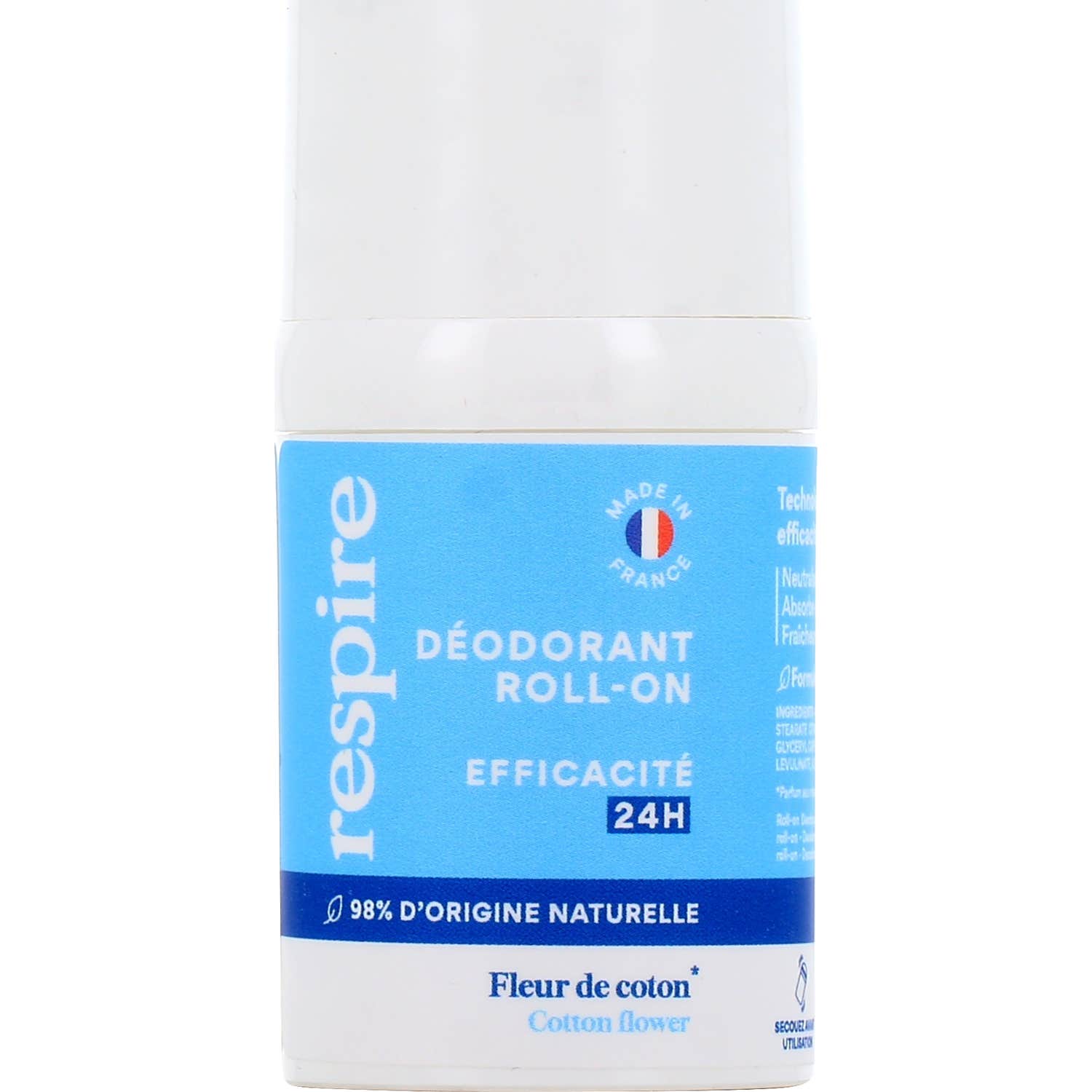 Respire Déodorant Roll-on Fleur de Coton 15ml