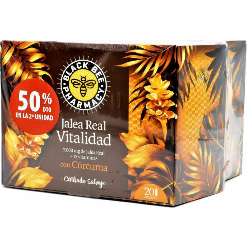 Black bee Pack jalea realvitalidad cúrcuma 2 x 20 ampollas