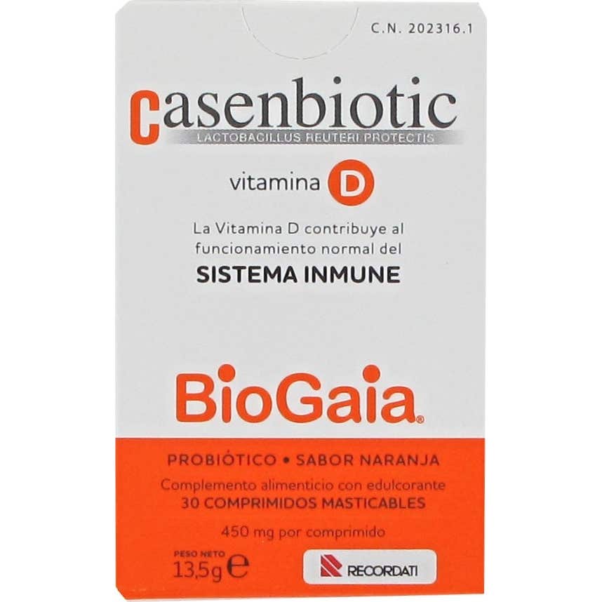 Casenbiotic Vitamina D Naranja 30comp masticables