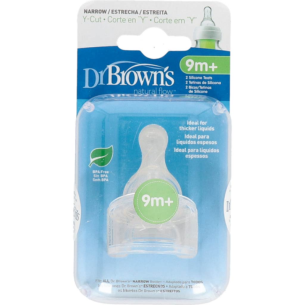 'Dr Brown''s Natural Flow tetina silicona boca Y estándar 2uds'