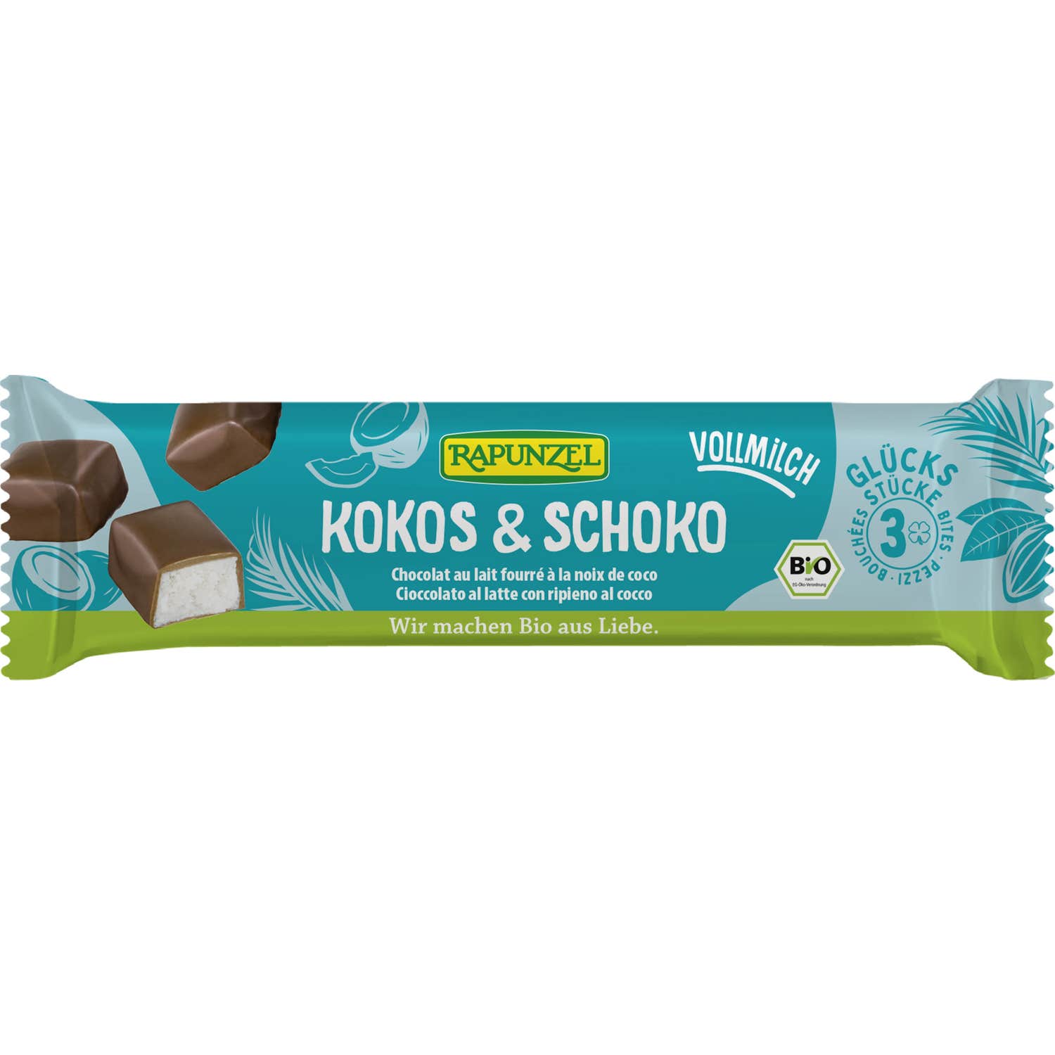 Rapunzel Barrita Kokos Coco Chocolate Leche Bio 50g