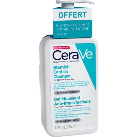 CeraVe® Gel Moussant Anti-Imperfections 236 ml + Soin Concentré 3 ml