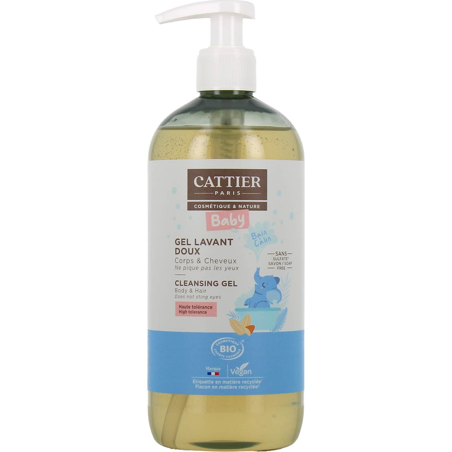 Cattier Baby Gel Limpiador Suave Piel Sensible 500ml