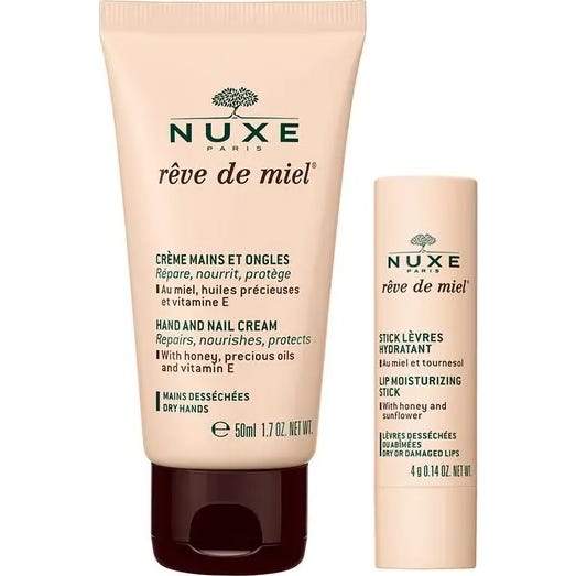 Nuxe Rêve de Miel Crema Manos y Uñas 30 ml + Stick de Labios Hidratante 4 g