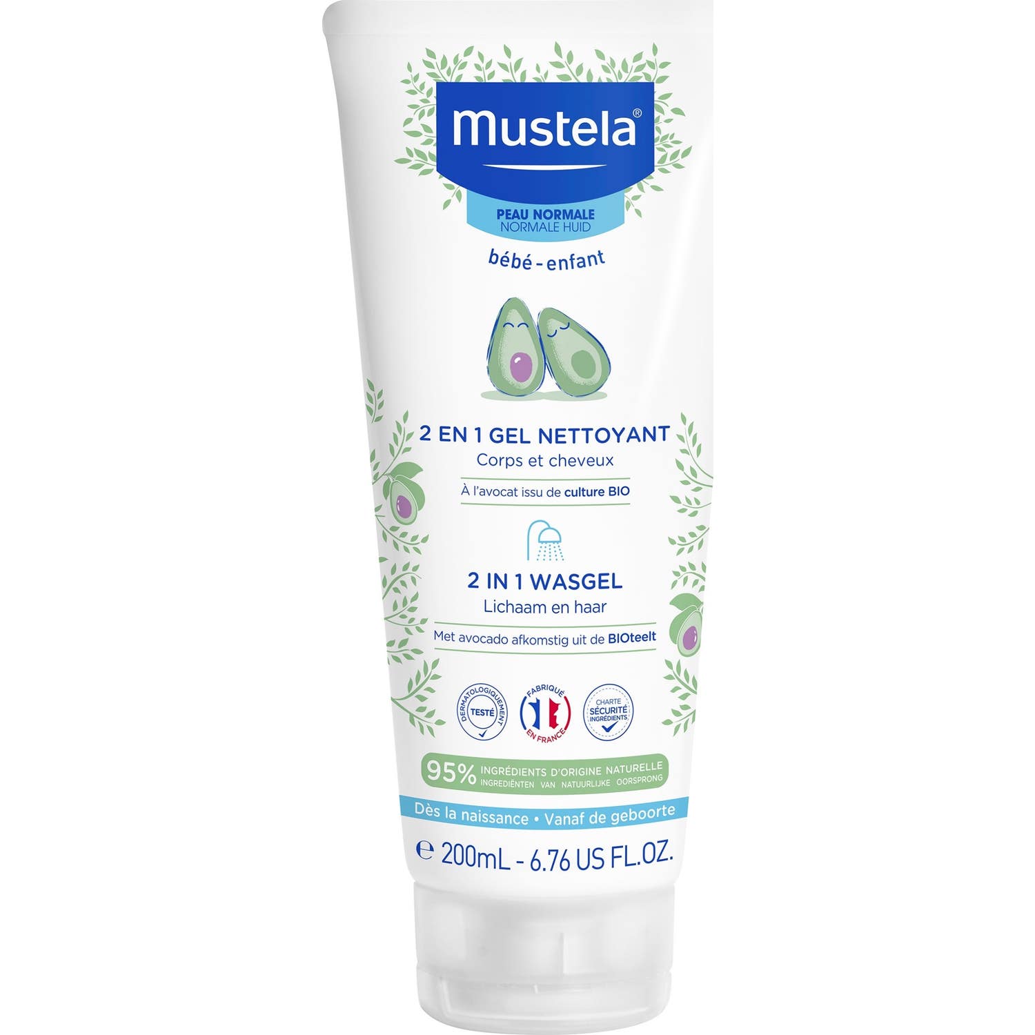 Mustela Gel de Limpieza 2 en 1 Cabello y Cuerpo 200 Ml
