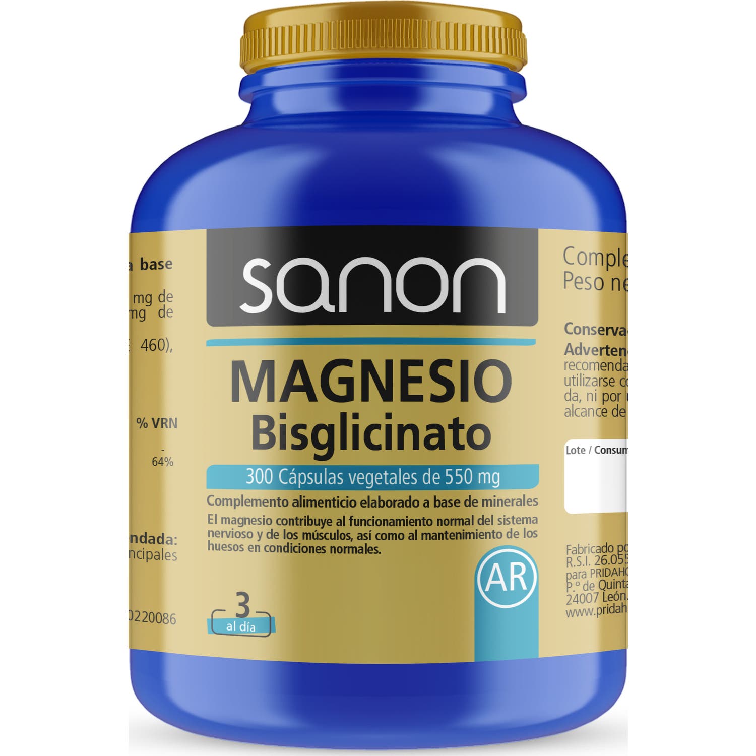 Sanon Bisglicinato de Magnesio 300vcaps