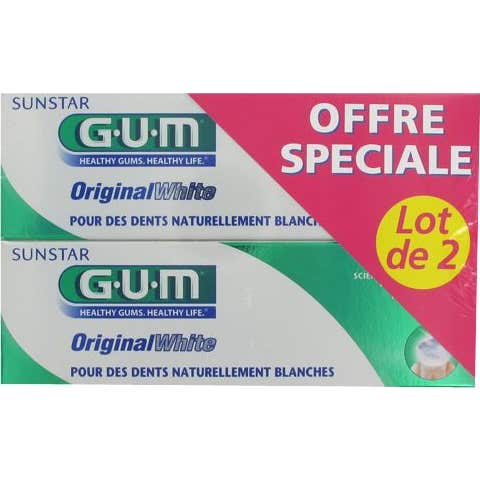 GUM Original White Dentífrico 2x75ml