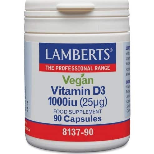 Lamberts Vitamina D3 Vegana 1000 Ui (25 Μg) 90 Caps