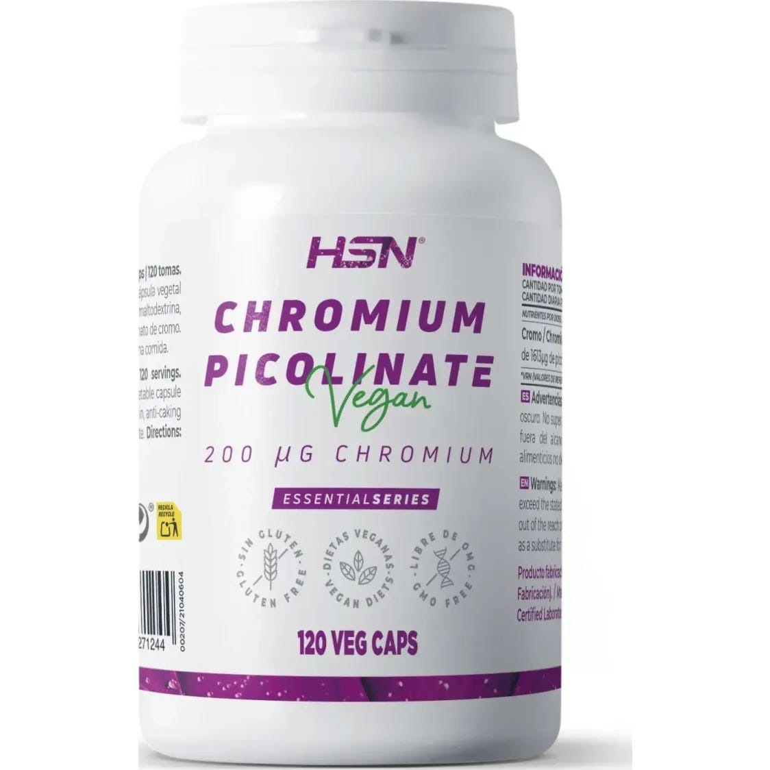 HSN Picolinato de Cromo 200mcg 120vcaps