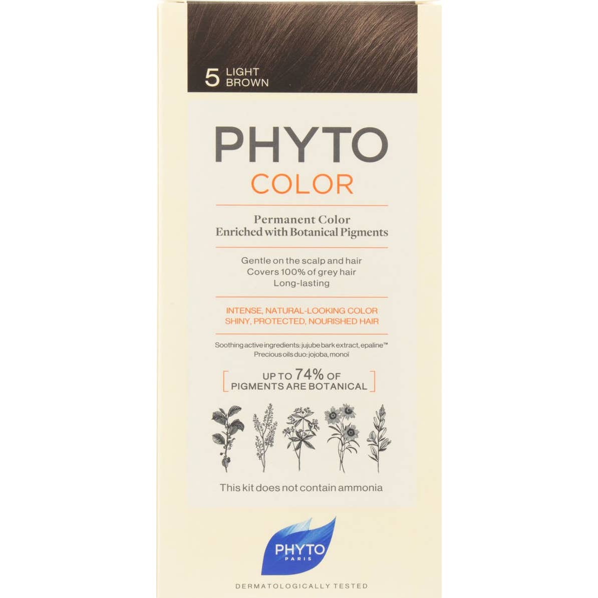 Phyto Castaño/Claro 5 X Tinte Phytocolor 5 1 Unidad - Imagen 5
