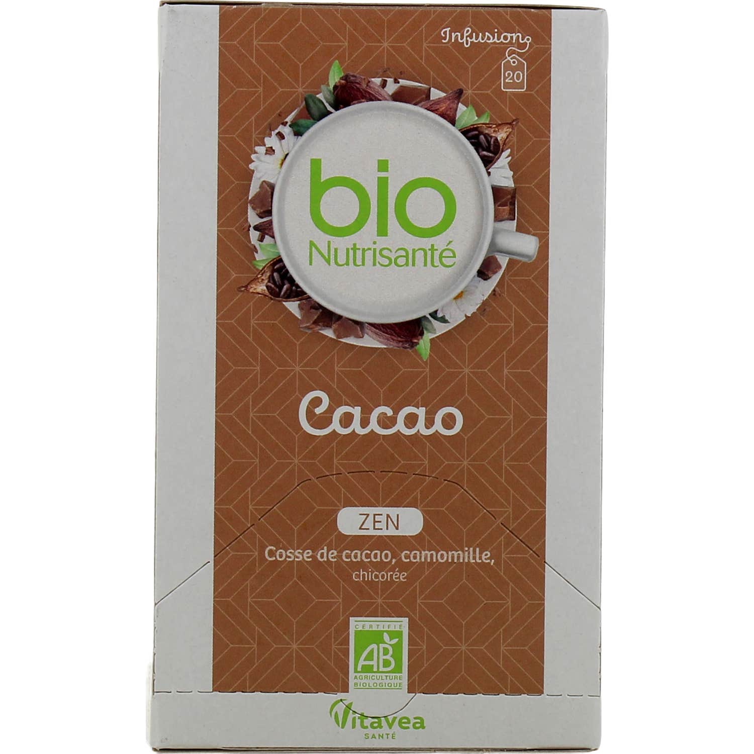 Nutrisanté Infusión Cacao Zen Bio 20 Sobres de Nutrisante | Natural Doctor