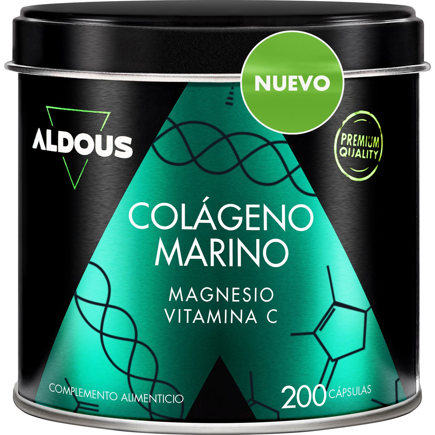 Aldous Bio Colágeno Hidrolizado Puro Magnesio Vitamina C 200caps