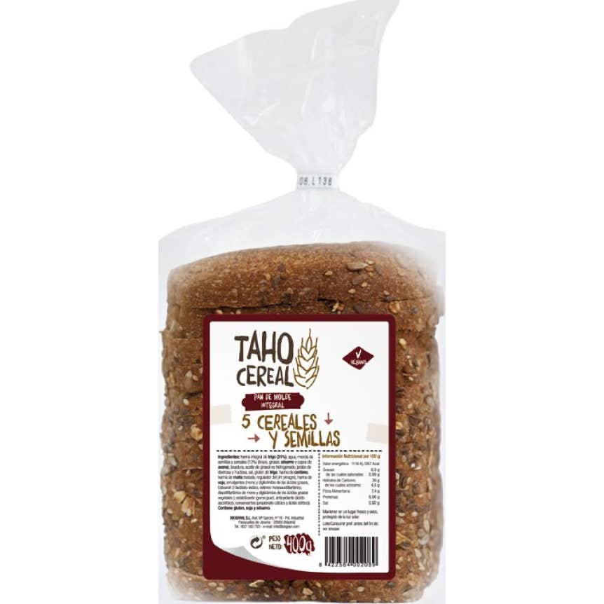 Taho Cereal Pan 5 Cereales Semillas Integral Bio 400 g
