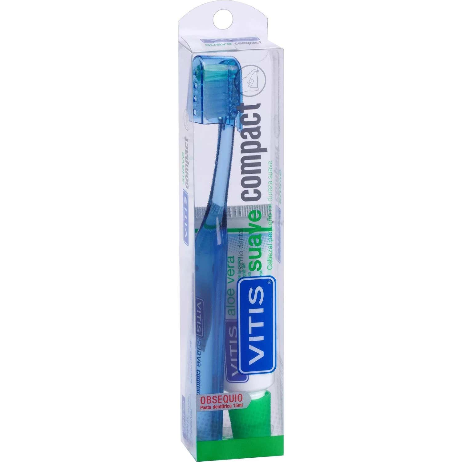 Vitis Suave Compact Cepillo Dental + Pasta Anticaries 15 ml