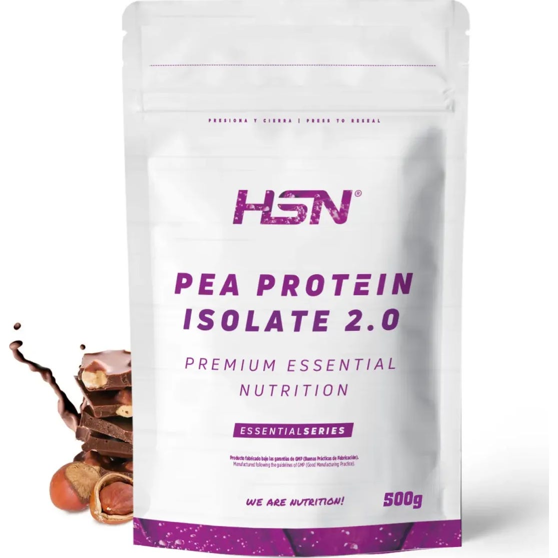 HSN Proteína de Guisante Aislada 2.0 Chocolate y Avellanas 500g