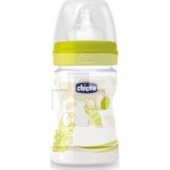 Chicco® Biberón Tetina Silicona Boca Ancha Flujo Normal Talla 1 150 ml
