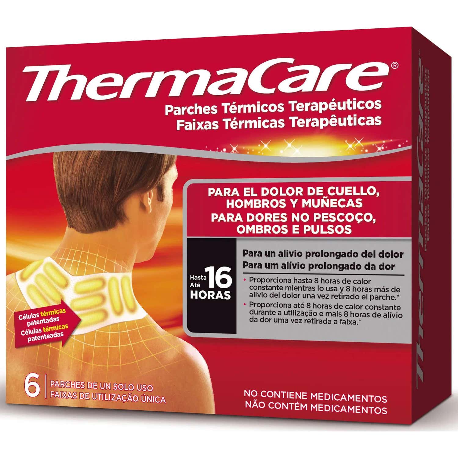 ThermaCare Parches Térmicos Cuello, Hombros, Muñecas 6uds