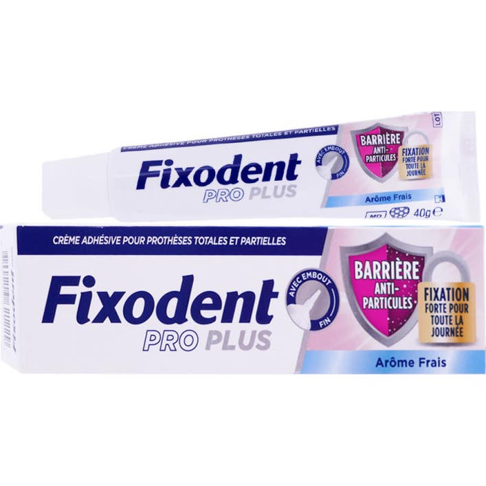 Fixodent Pro Plus Barrera Anti-Partículas Crema Adhesiva Fresca 40g