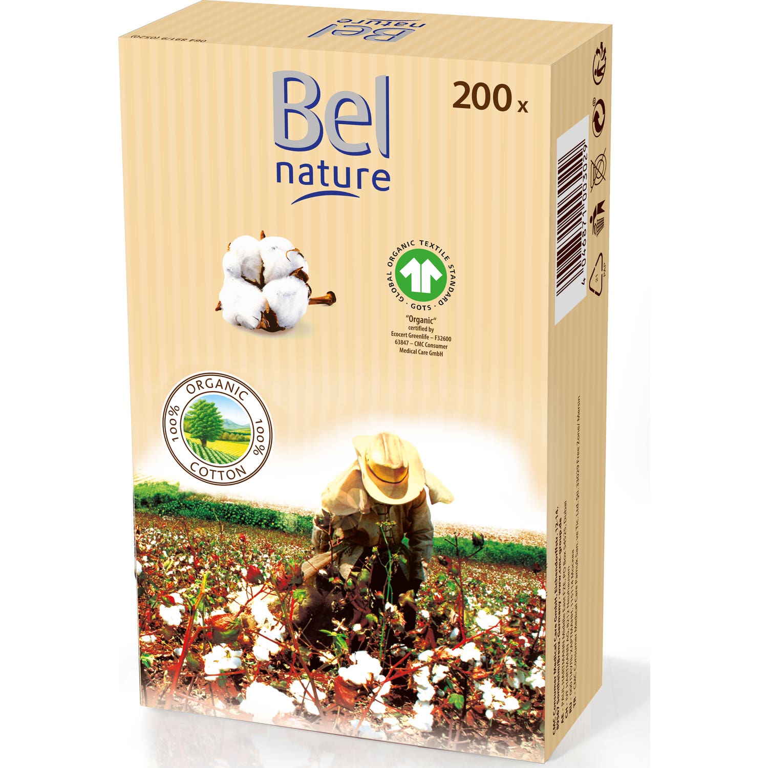 Bel Natur Bastoncillos Algodón Bio 200u