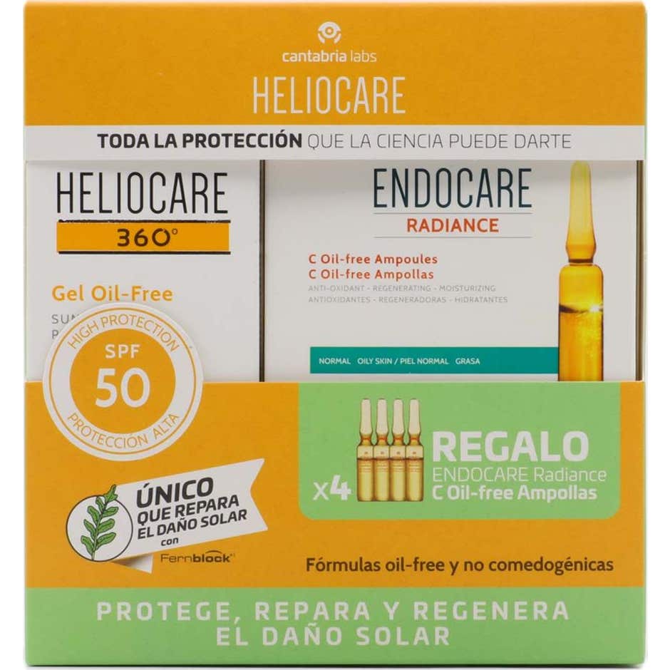 Heliocare Pack Helio 360º Gel Oil-Free + Endocare Radiance