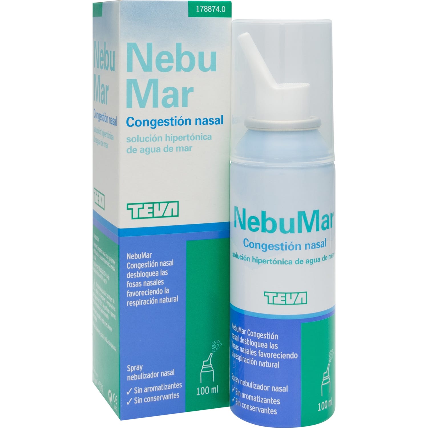 Nebumar congestión nasal solución salina 100ml