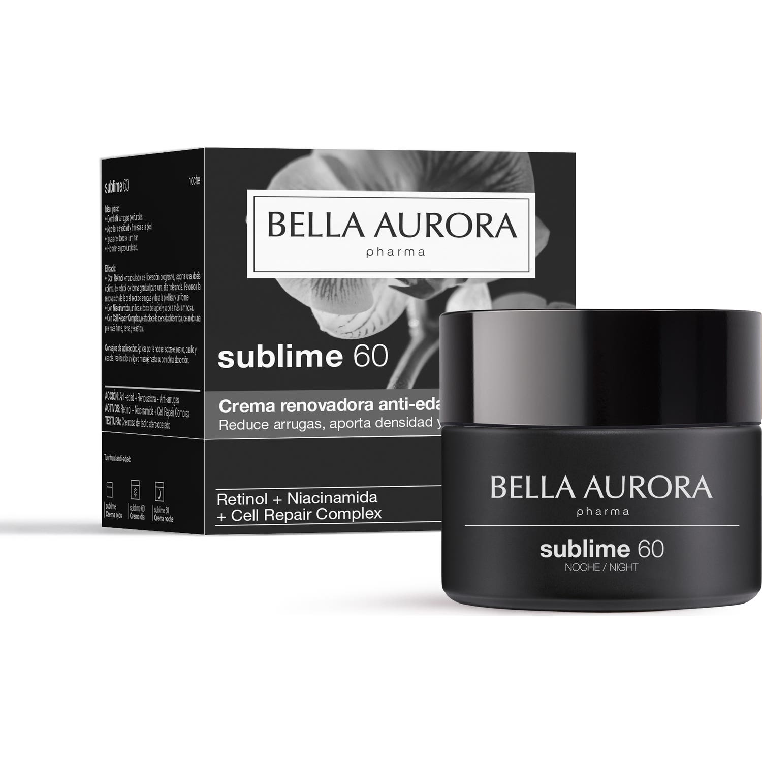 Bella Aurora Sublime 60 Crema Noche Renovadora Anti-Edad +60 años 50ml